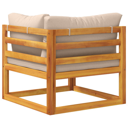 vidaXL Sectional Corner Sofa with Cushions Natural