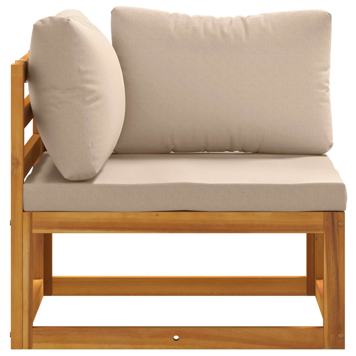 vidaXL Sectional Corner Sofa with Cushions Natural