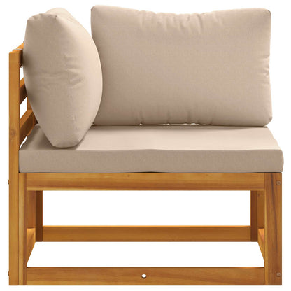 vidaXL Sectional Corner Sofa with Cushions Natural