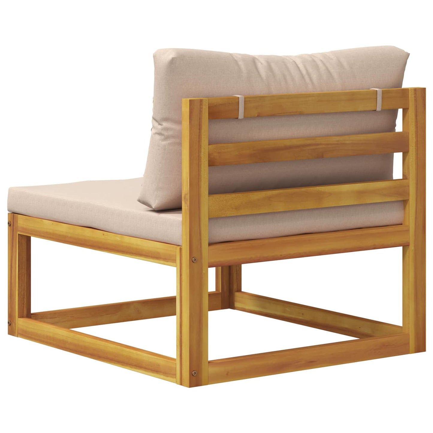 vidaXL Sectional Middle Sofa with Cushions 100% polyester Solid Acacia