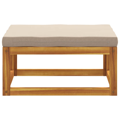 vidaXL Sectional Footrest with Cushions 100% polyester Solid Acacia