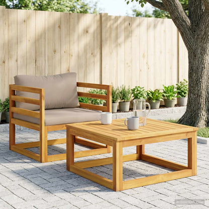 vidaXL Sectional Armchair with Cushions Solid Acacia Wood Natural