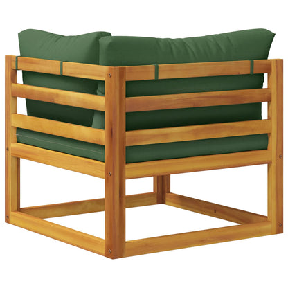 vidaXL Sectional Corner Sofa with Cushions 100% polyester Solid Acacia