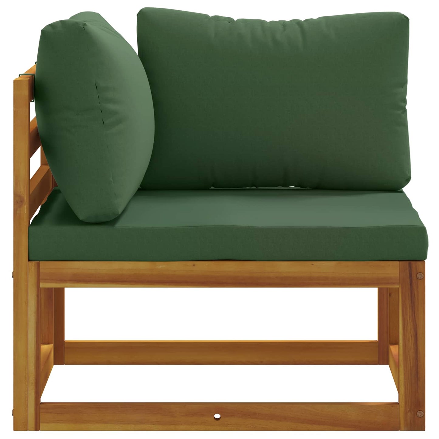 vidaXL Sectional Corner Sofa with Cushions 100% polyester Solid Acacia