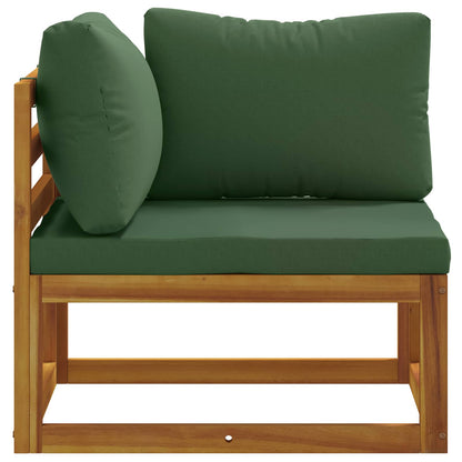 vidaXL Sectional Corner Sofa with Cushions 100% polyester Solid Acacia