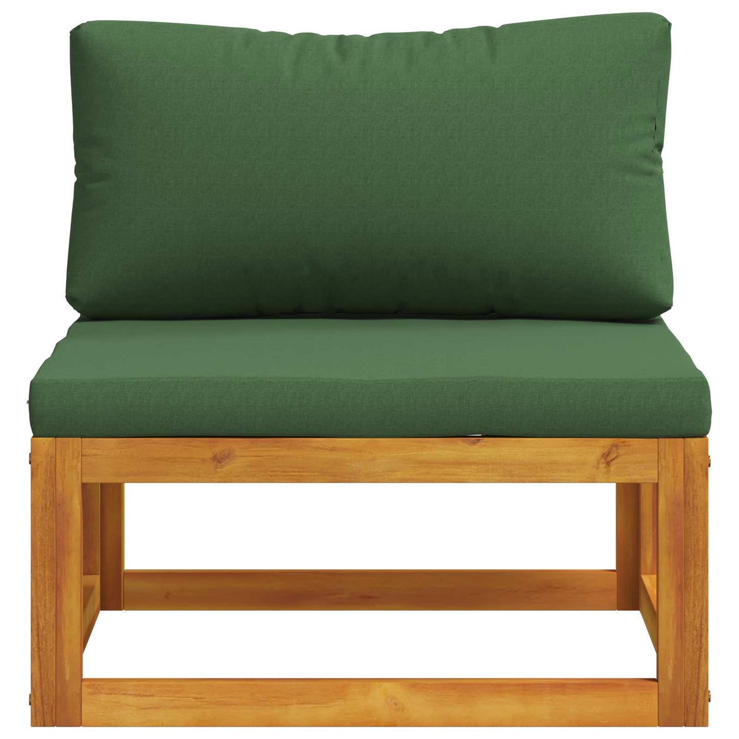 vidaXL Sectional Middle Sofa with Cushions 100% polyester Solid Acacia