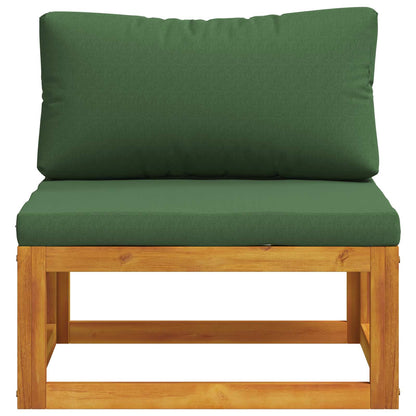 vidaXL Sectional Middle Sofa with Cushions 100% polyester Solid Acacia