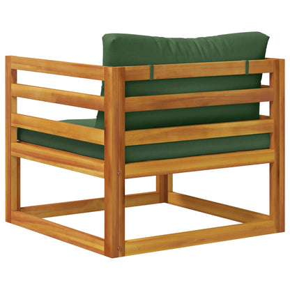 vidaXL Sectional Armchair with Cushions 100% polyester Solid Acacia