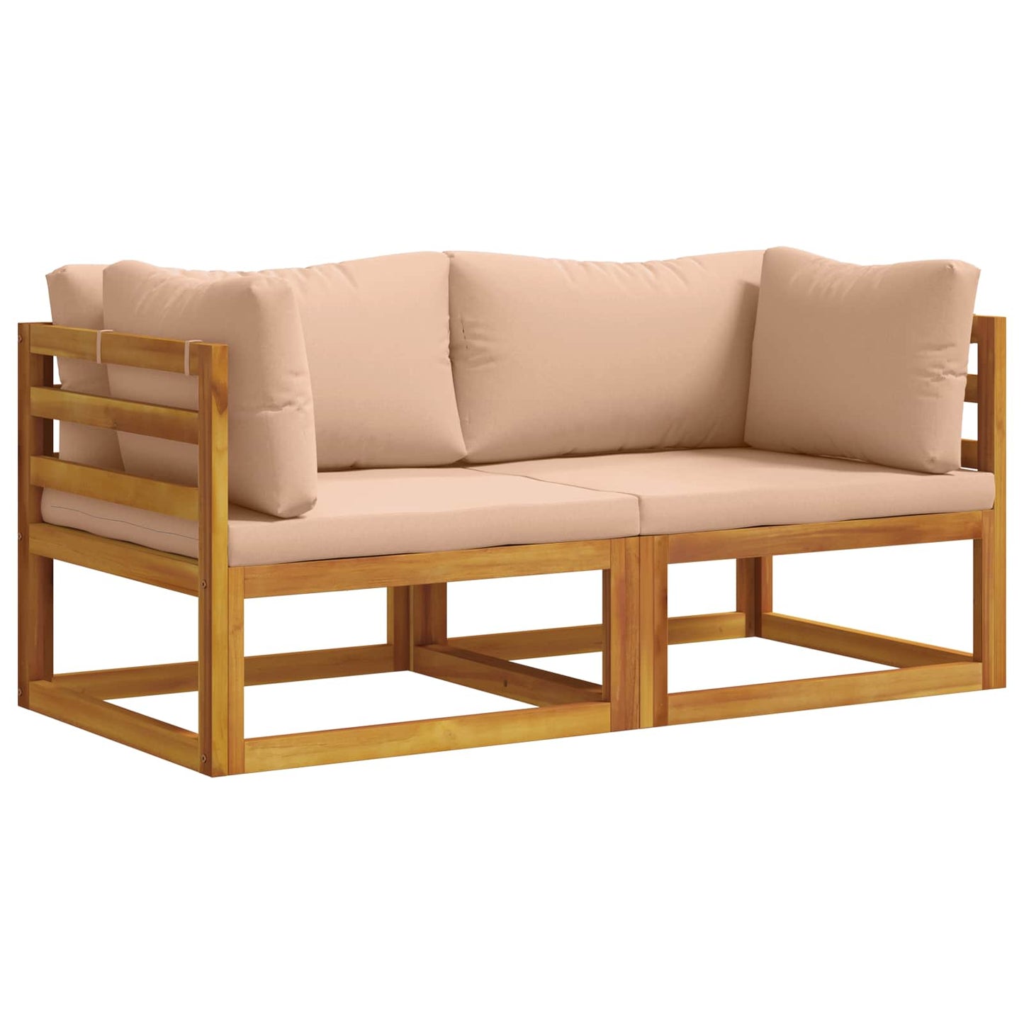 vidaXL 2 pcs Sectional Corner Sofa with Cushions