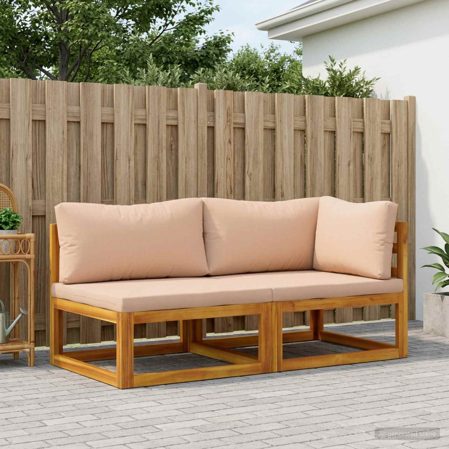vidaXL Sectional Sofa Set with Cushions 2 pcs 2-Seater