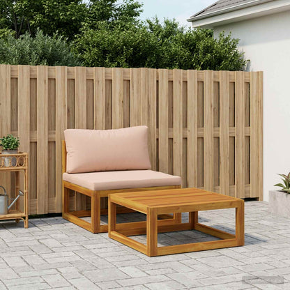 vidaXL Sectional Sofa Set with Cushions 2 pcs Solid Acacia Wood