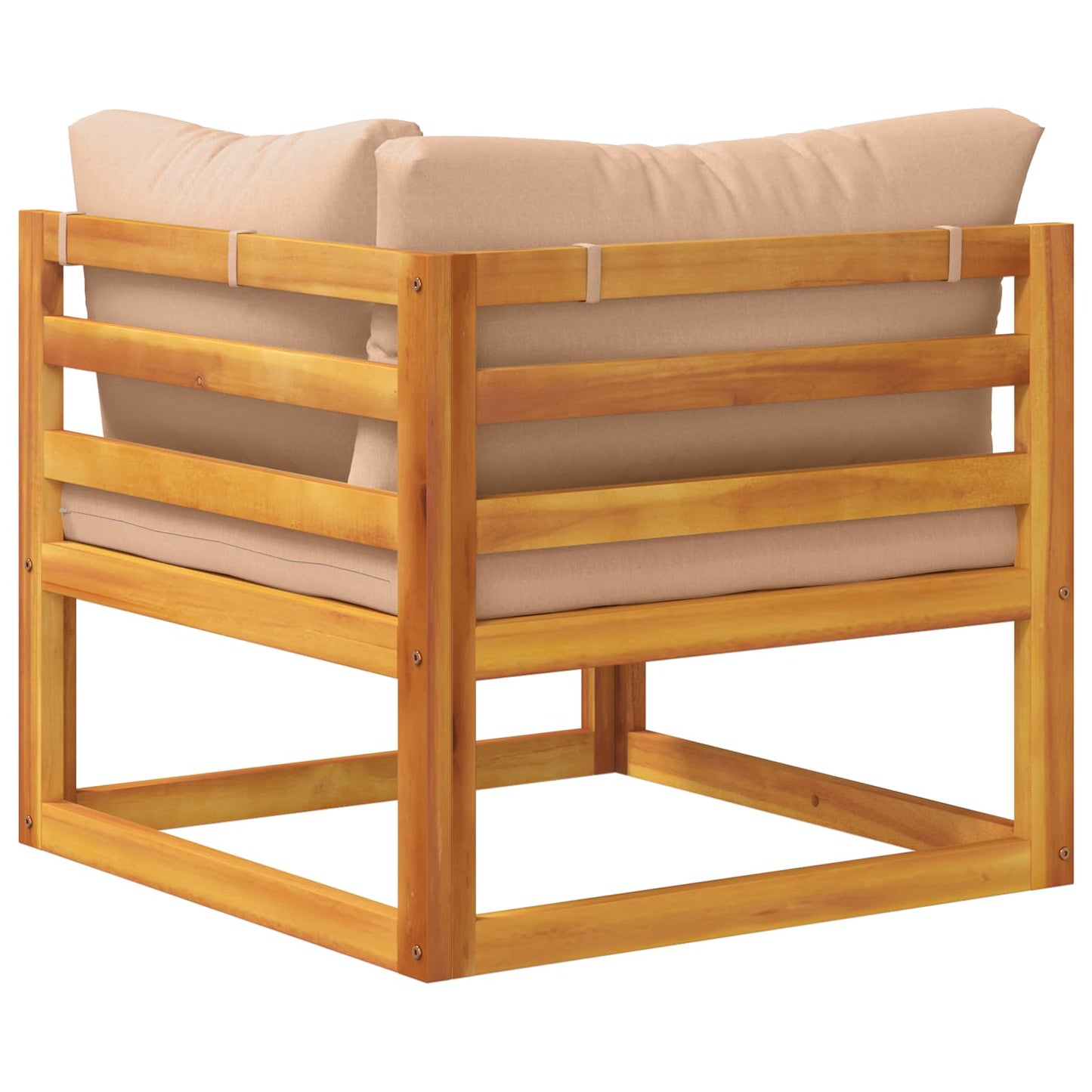 vidaXL Sectional Corner Sofa with Cushions Natural