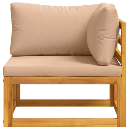 vidaXL Sectional Corner Sofa with Cushions Natural
