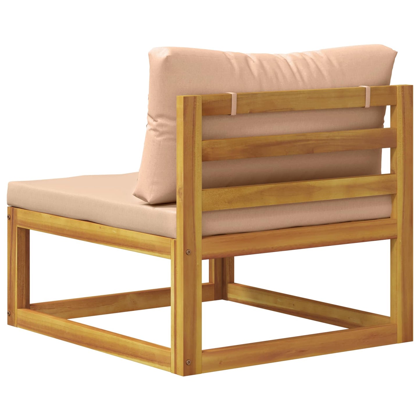 vidaXL Sectional Middle Sofa with Cushions 100% polyester Solid Acacia