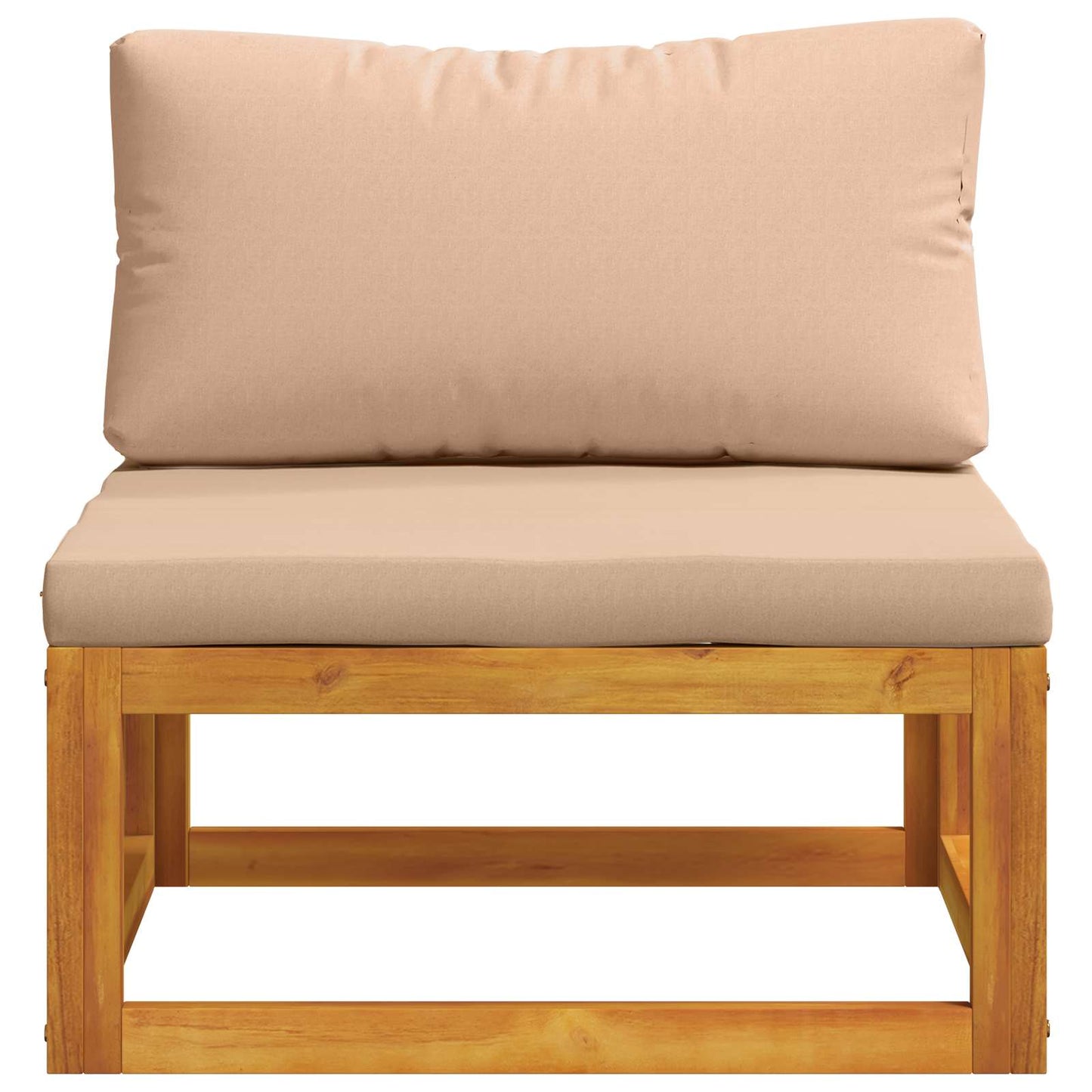 vidaXL Sectional Middle Sofa with Cushions 100% polyester Solid Acacia