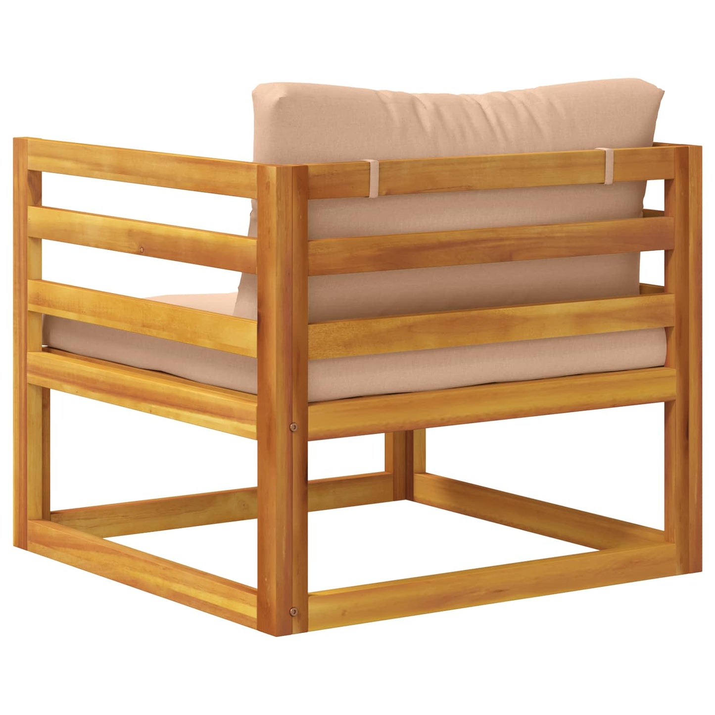 vidaXL Sectional Armchair with Cushions 100% polyester Solid Acacia