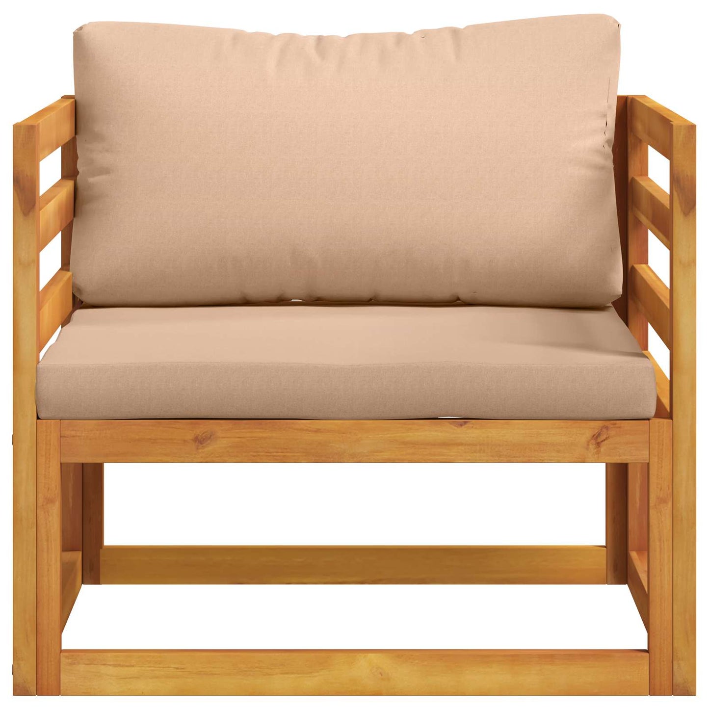 vidaXL Sectional Armchair with Cushions 100% polyester Solid Acacia