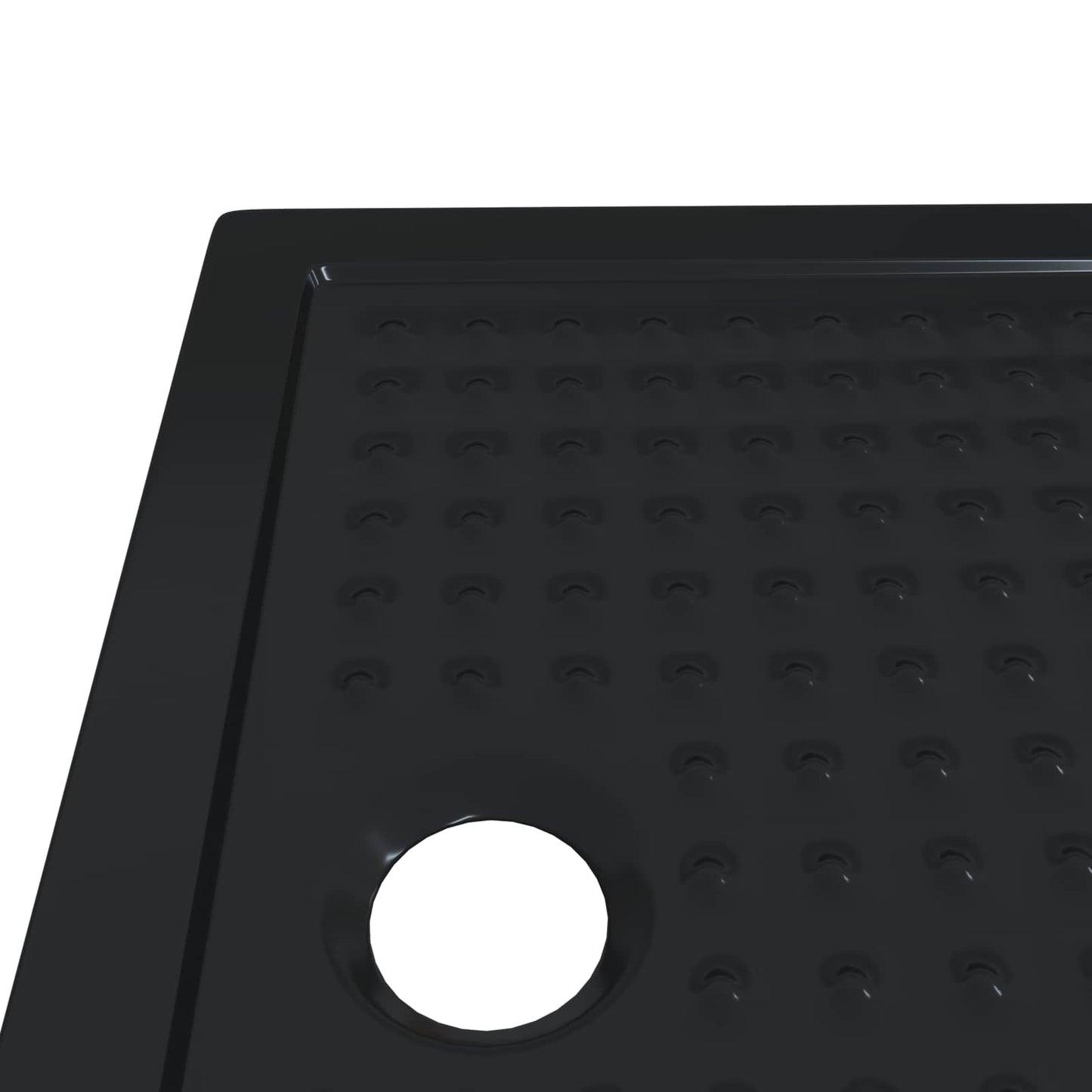 vidaXL Shower Base Tray with Dots 90 x 70 x 4 cm ABS Black