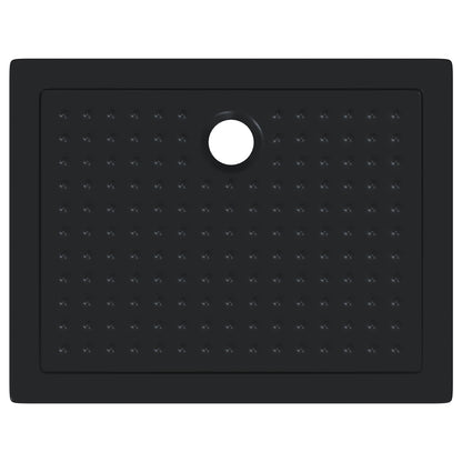 vidaXL Shower Base Tray with Dots 90 x 70 x 4 cm ABS Black