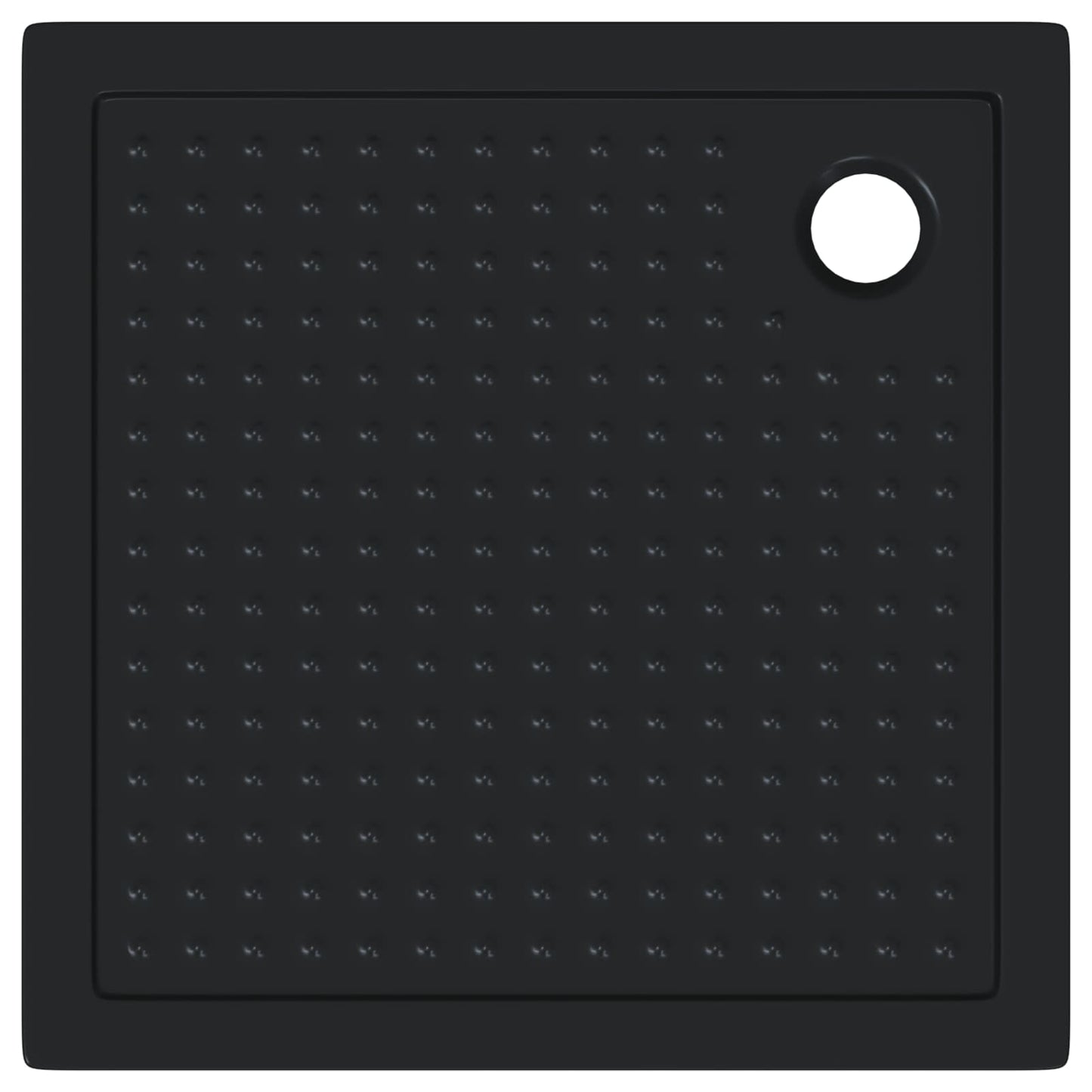 vidaXL Shower Base Tray with Dots 90 x 90 x 4 cm ABS Black