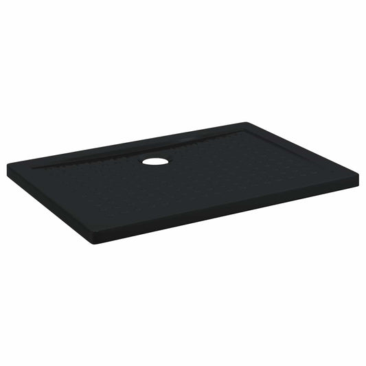 vidaXL Shower Base Tray with Dots 100 x 70 x 4 cm ABS Black