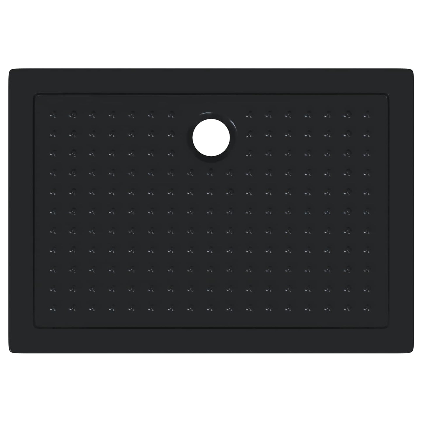 vidaXL Shower Base Tray with Dots 100 x 70 x 4 cm ABS Black
