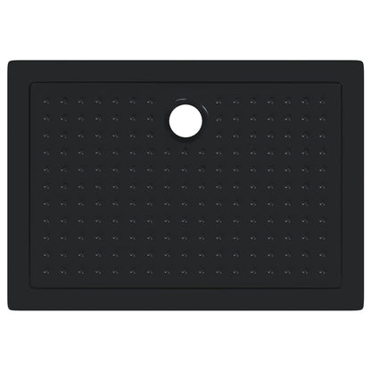 vidaXL Shower Base Tray with Dots 100 x 70 x 4 cm ABS Black