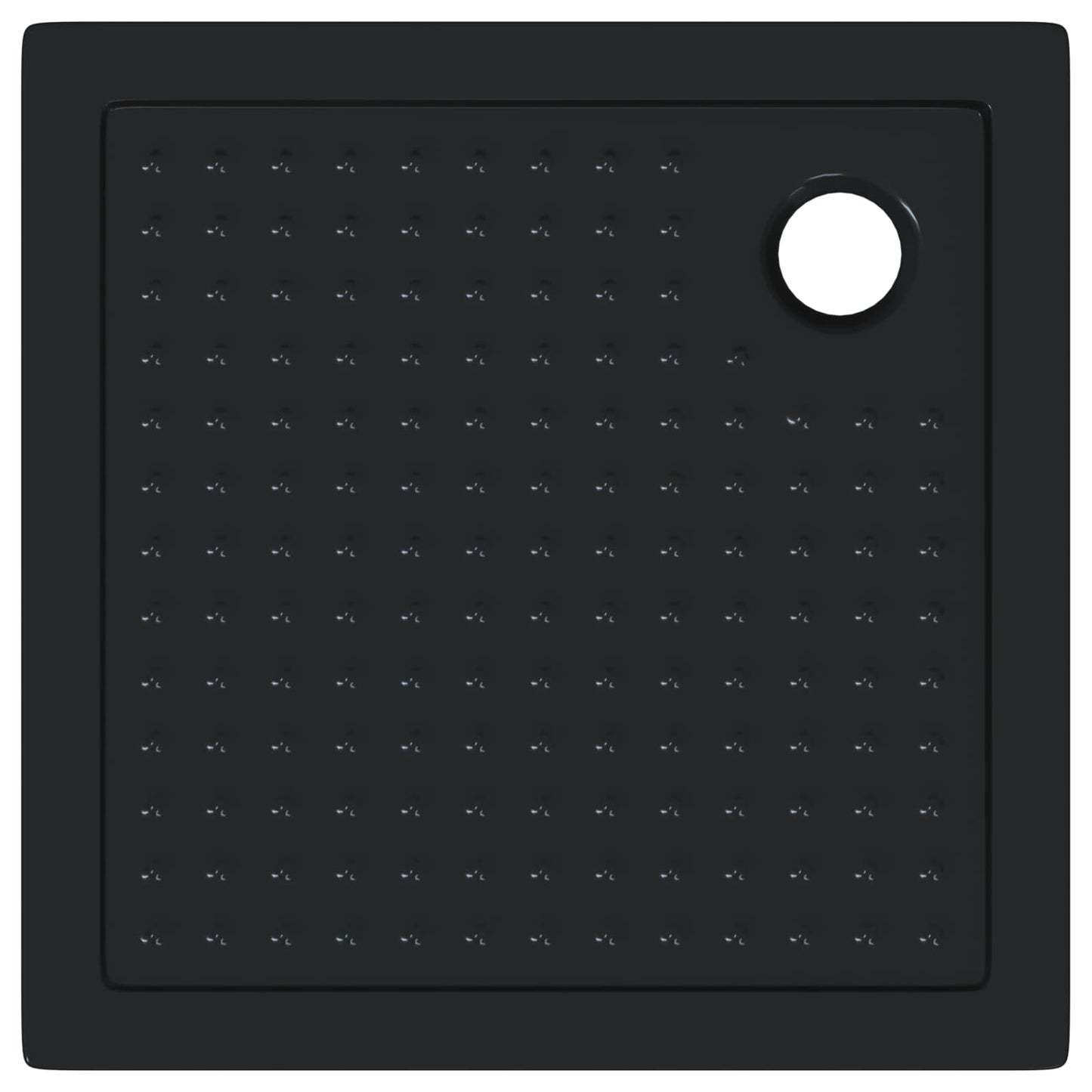vidaXL Shower Base Tray with Dots 80 x 80 x 4 cm ABS Black