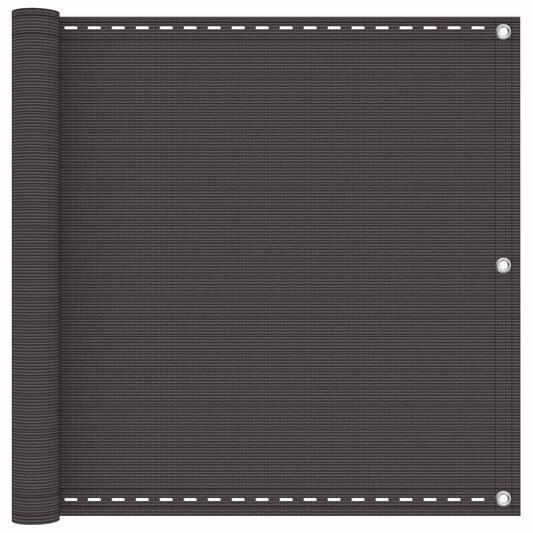 vidaXL Balcony Screen Anthracite 75 x 1000 cm HDPE and Aluminium