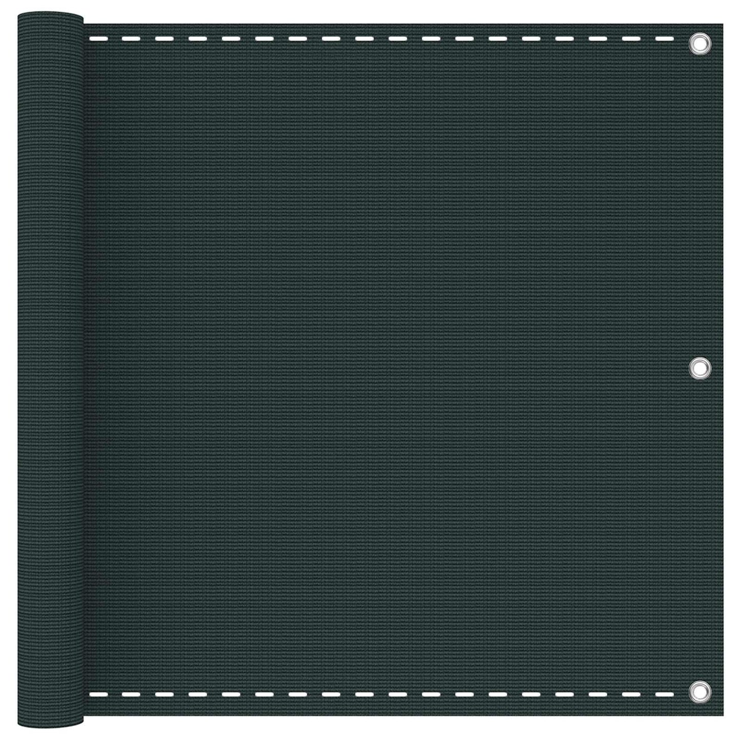 vidaXL Balcony Screen Dark Green 90 x 1000 cm HDPE and Aluminium