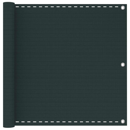vidaXL Balcony Screen Dark Green 90 x 1200 cm HDPE and Aluminium
