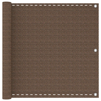 vidaXL Balcony Screen Brown 120 x 700 cm HDPE and Aluminium