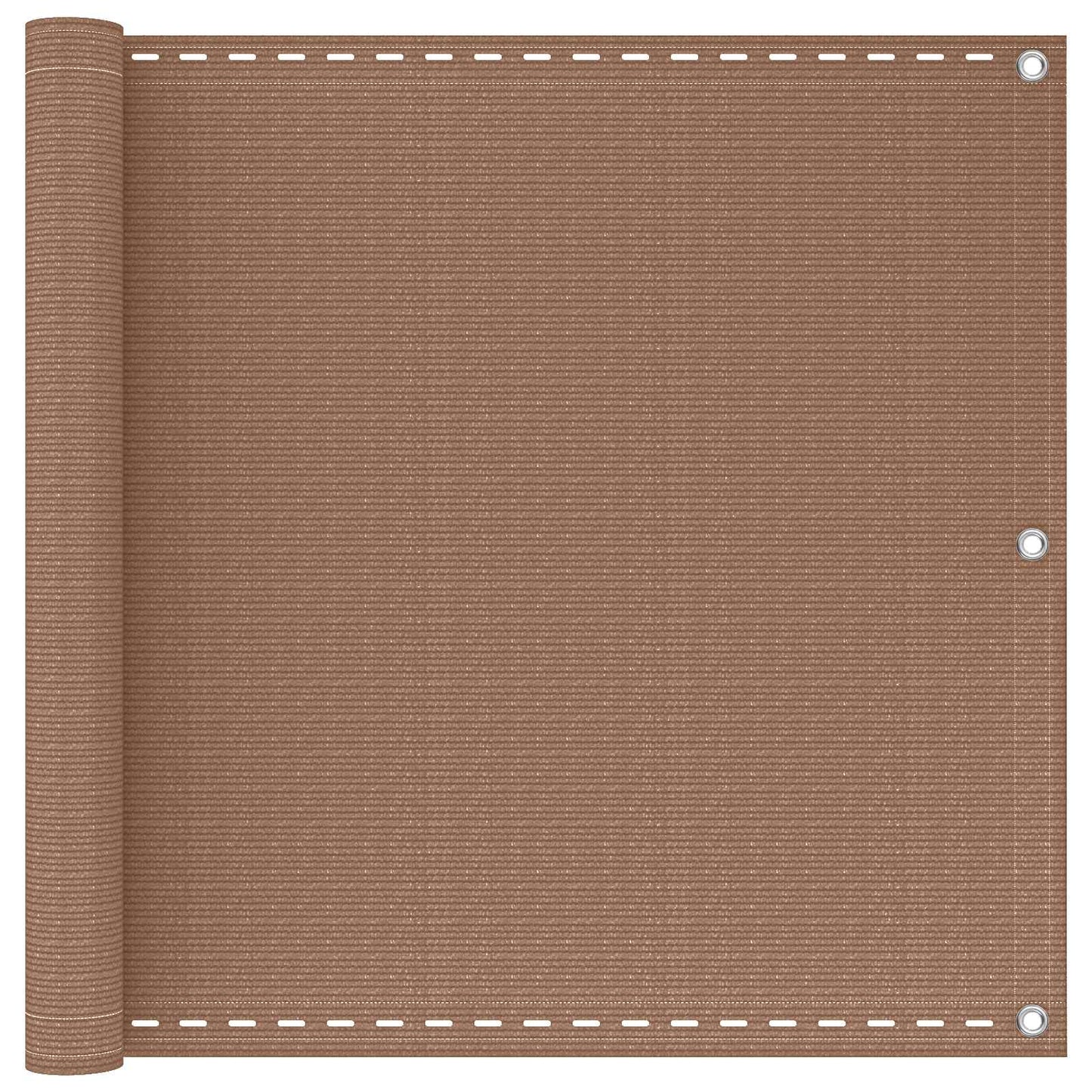 vidaXL Balcony Screen Taupe 90 x 700 cm HDPE and Aluminium