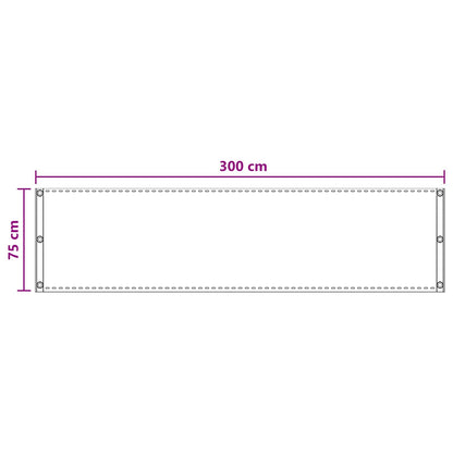 vidaXL Balcony Screen Light Grey 75 x 300 cm HDPE and Aluminium