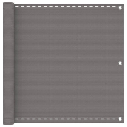 vidaXL Balcony Screen Light Grey 75 x 1000 cm HDPE and Aluminium