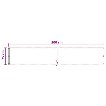 vidaXL Balcony Screen Sand 75 x 500 cm HDPE and Aluminium