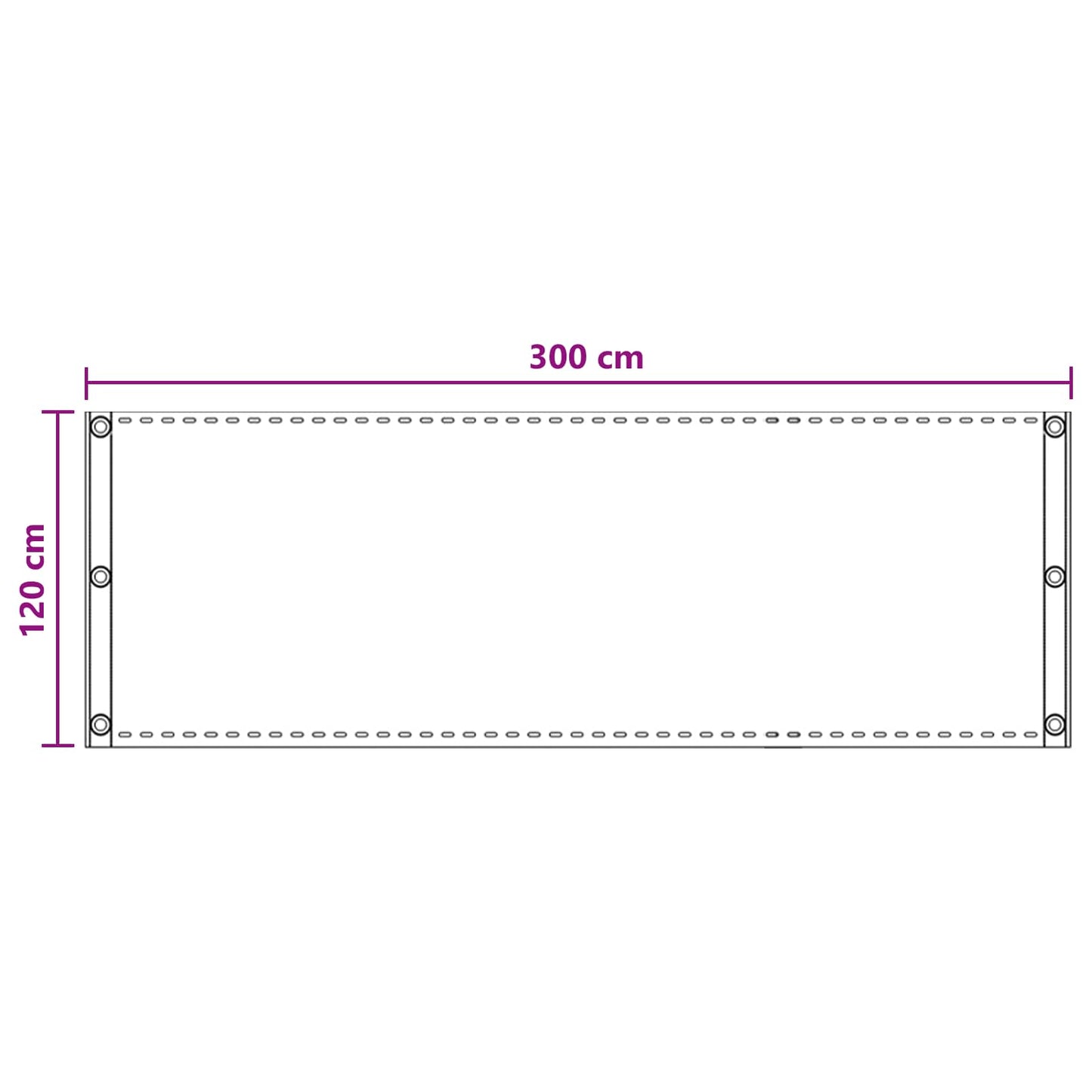 vidaXL Balcony Screen Sand 120 x 300 cm HDPE and Aluminium