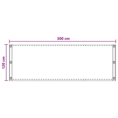 vidaXL Balcony Screen Sand 120 x 300 cm HDPE and Aluminium