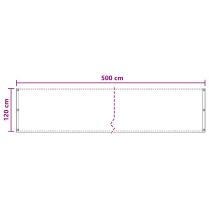 vidaXL Balcony Screen Sand 120 x 500 cm HDPE and Aluminium