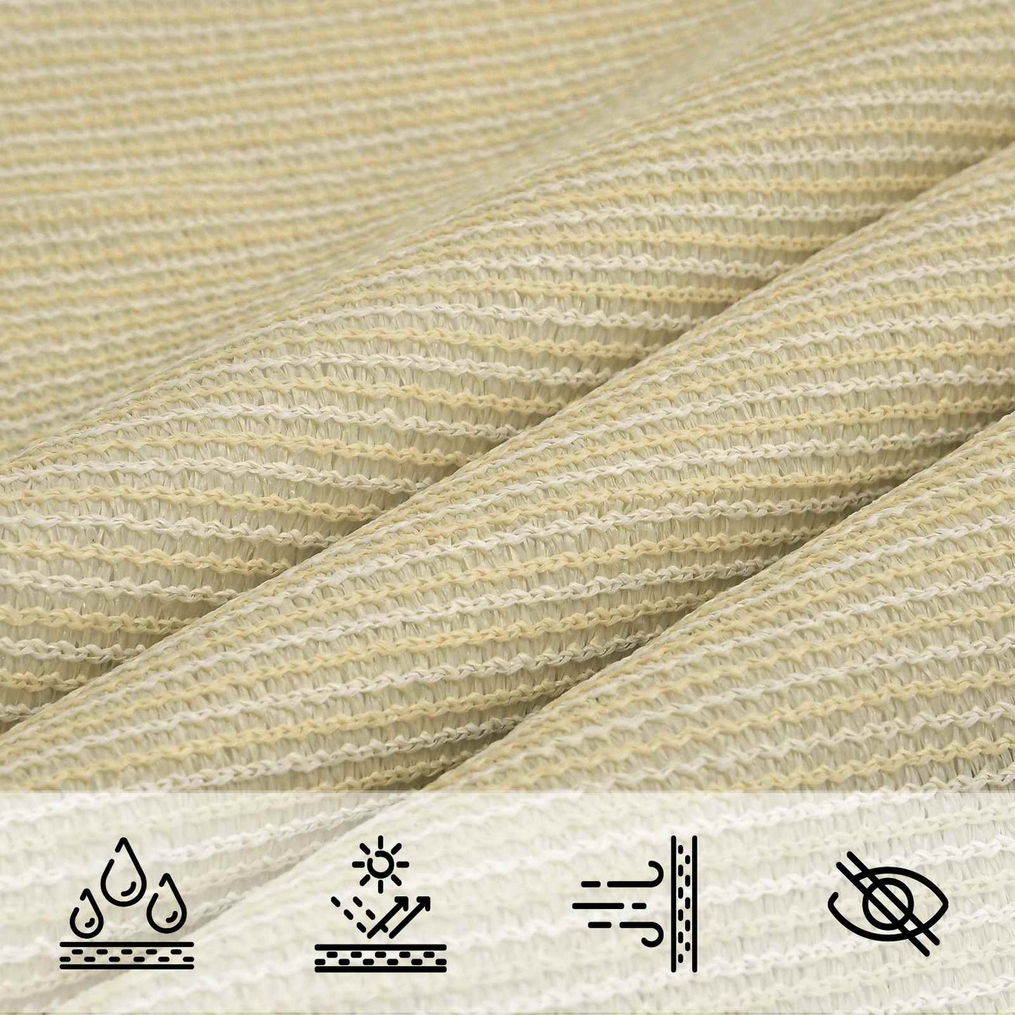 vidaXL Sunshade Sail Beige 2 x 6 m HDPE