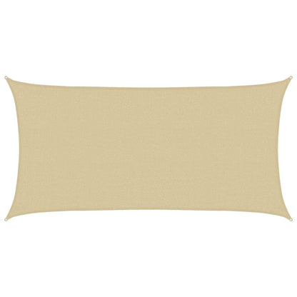 vidaXL Sunshade Sail Beige 2 x 6 m HDPE