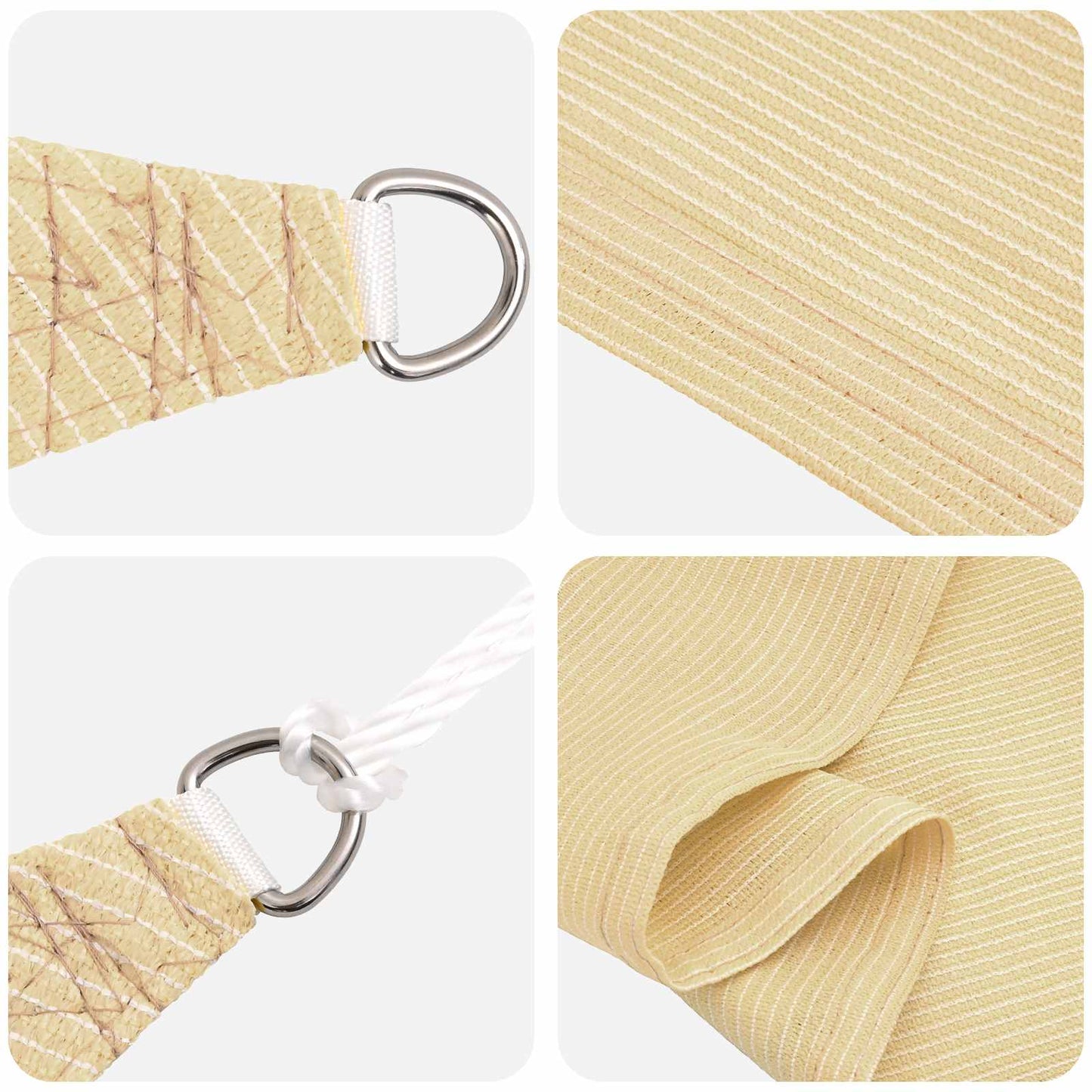 vidaXL Sunshade Sail Beige 2.5 x 6 m HDPE