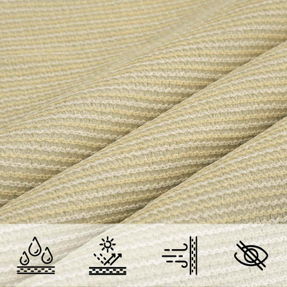 vidaXL Sunshade Sail Beige 2.5 x 6 m HDPE