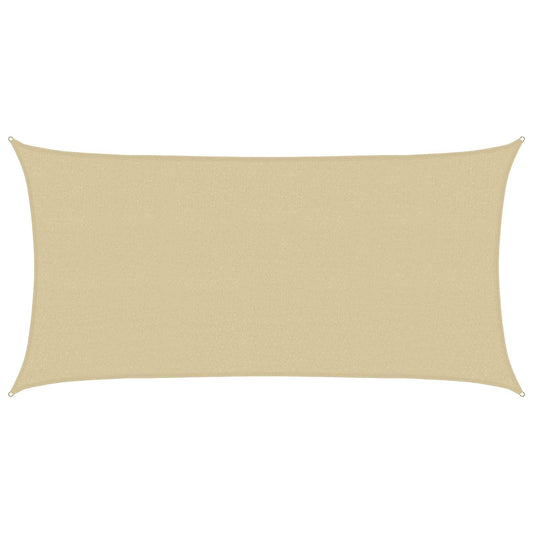 vidaXL Sunshade Sail Beige 2.5 x 6 m HDPE