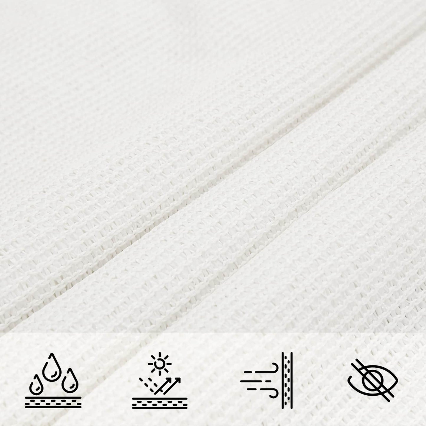 vidaXL Sunshade Sail White 2.5 x 6 m HDPE