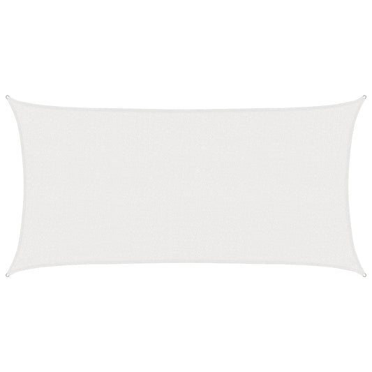 vidaXL Sunshade Sail White 2.5 x 6 m HDPE
