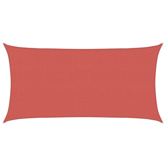 vidaXL Sunshade Sail 2.5 x 6 m HDPE Rectangular Terracotta