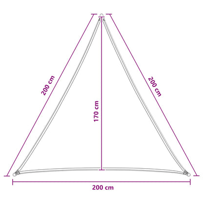 vidaXL Sunshade Sail 2 x 2 x 2 m HDPE Triangular Terracotta