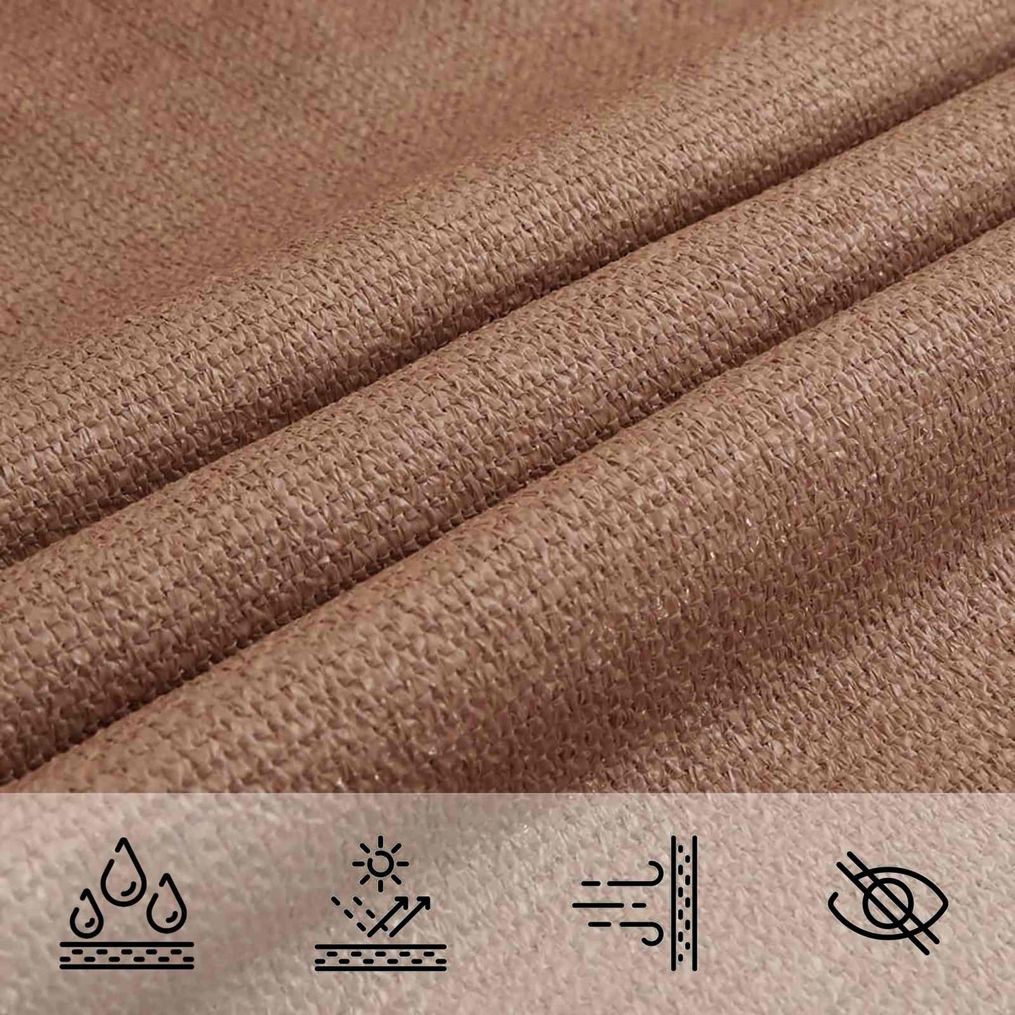 vidaXL Sunshade Sail Taupe 2.5 x 6 m HDPE