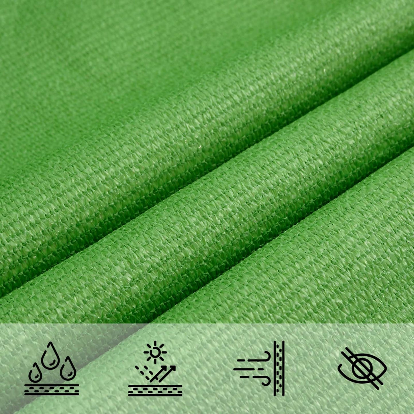 vidaXL Sunshade Sail 2 x 6 m HDPE Rectangular Light Green